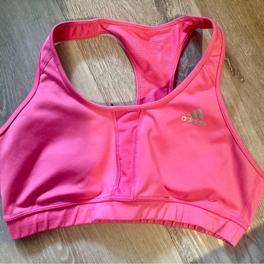 Adidas Women's Vibrant Pink Sports Bra